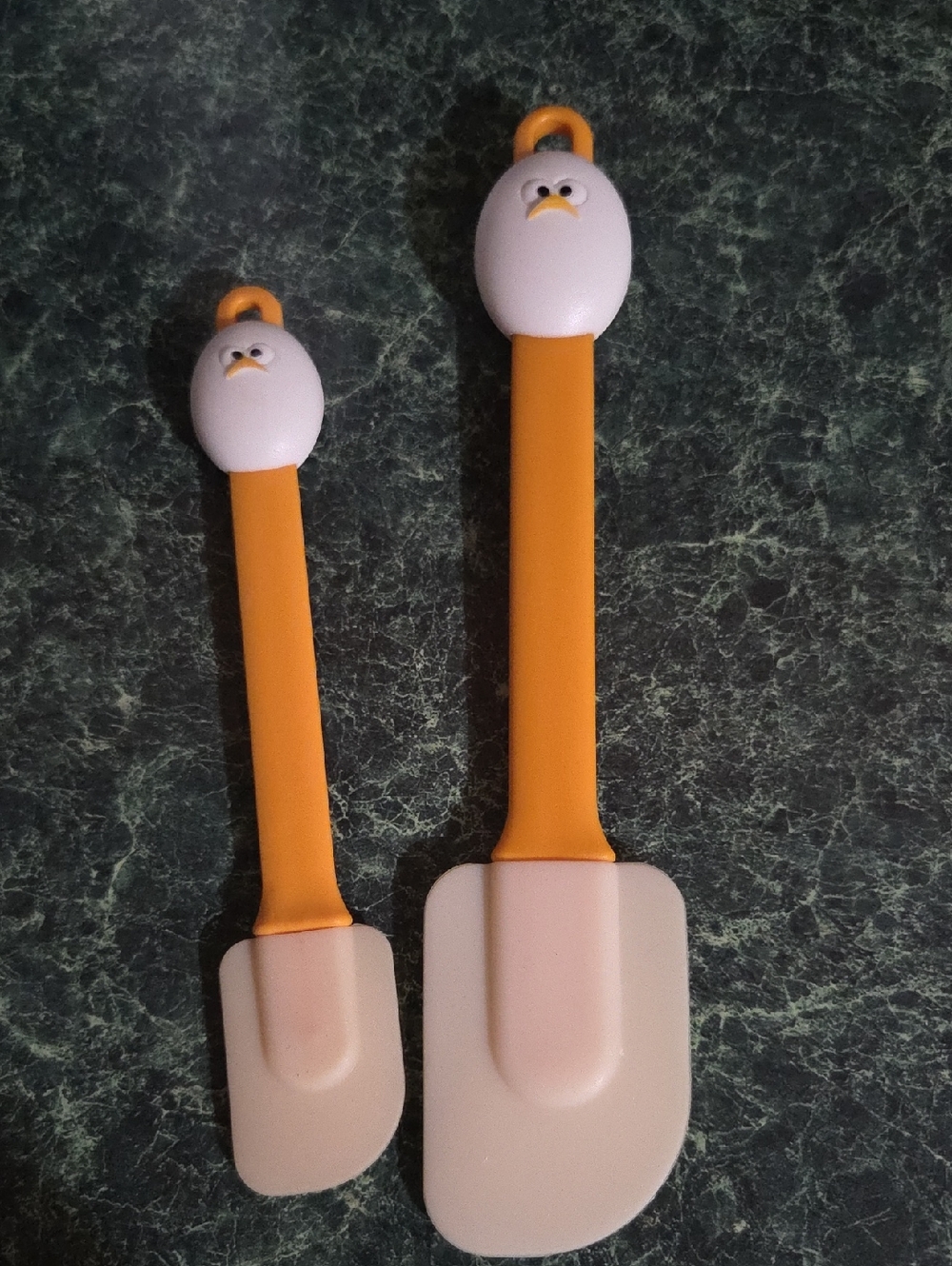 Cute Orange Bird-Handle Silicone Spatula Set - Brand: